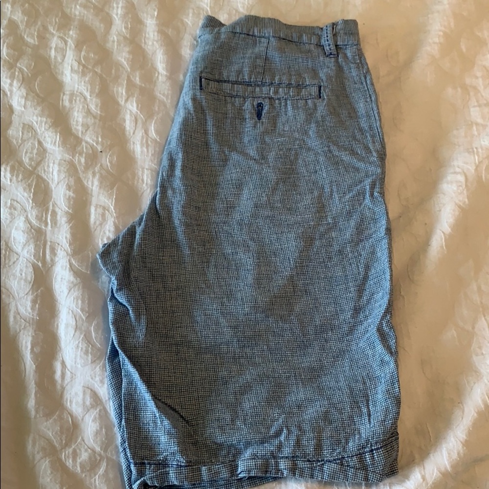 Blue and white shorts